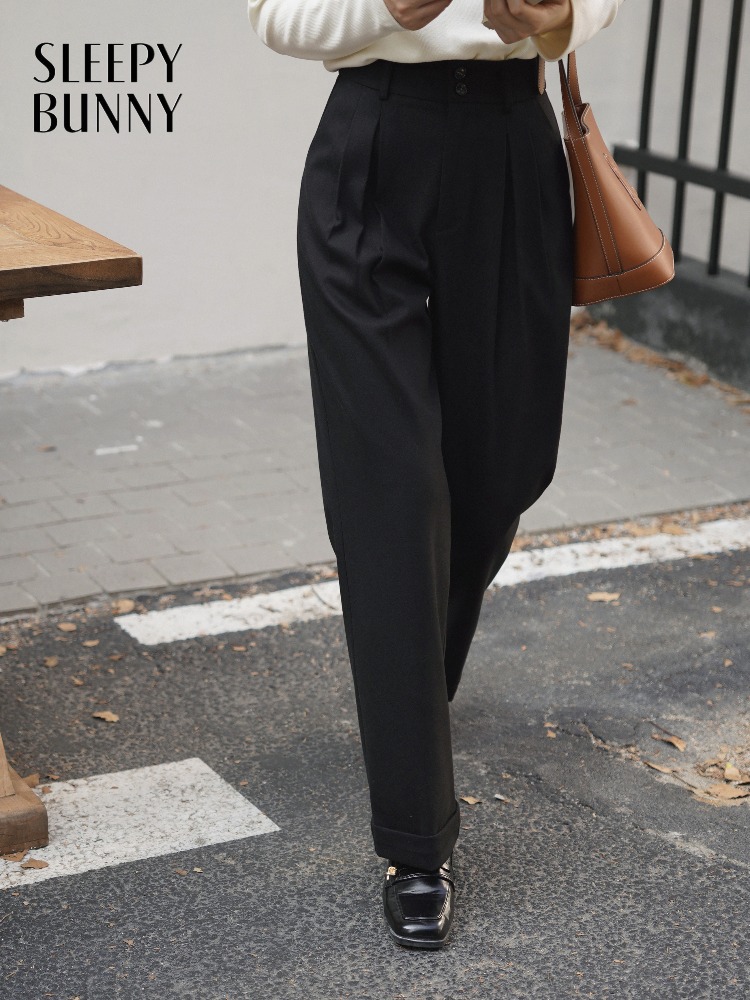 Tailored Trouser Wide - Celana Panjang Wanita Model High Waist