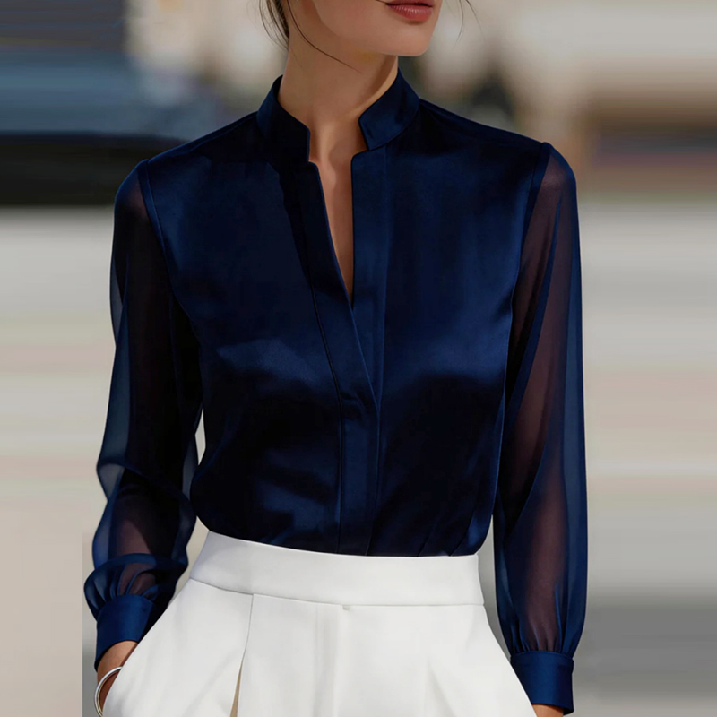 Kemeja Fashion Transparan Mode - Silk Blouse ulasan dan harga