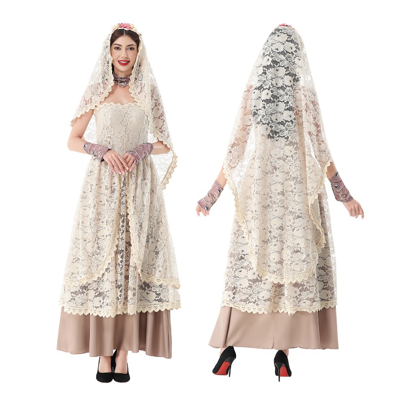 Gaun Maxi Berenda Vintage untu - Wedding Dress ulasan dan harga