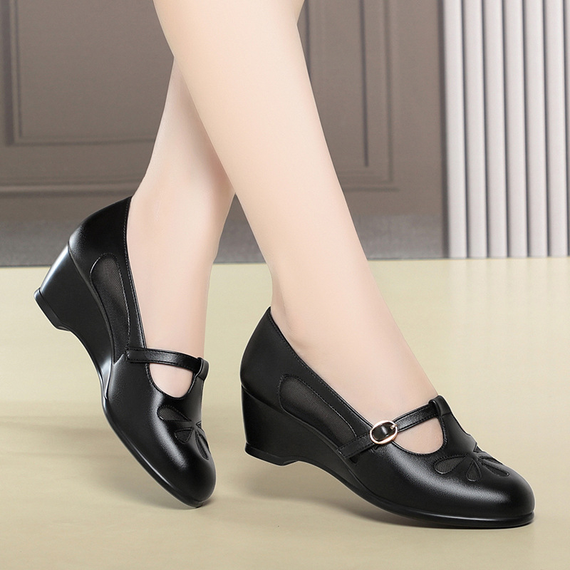 Sepatu Hak Wedge Berjaring Mus - Womens Heels ulasan dan harga