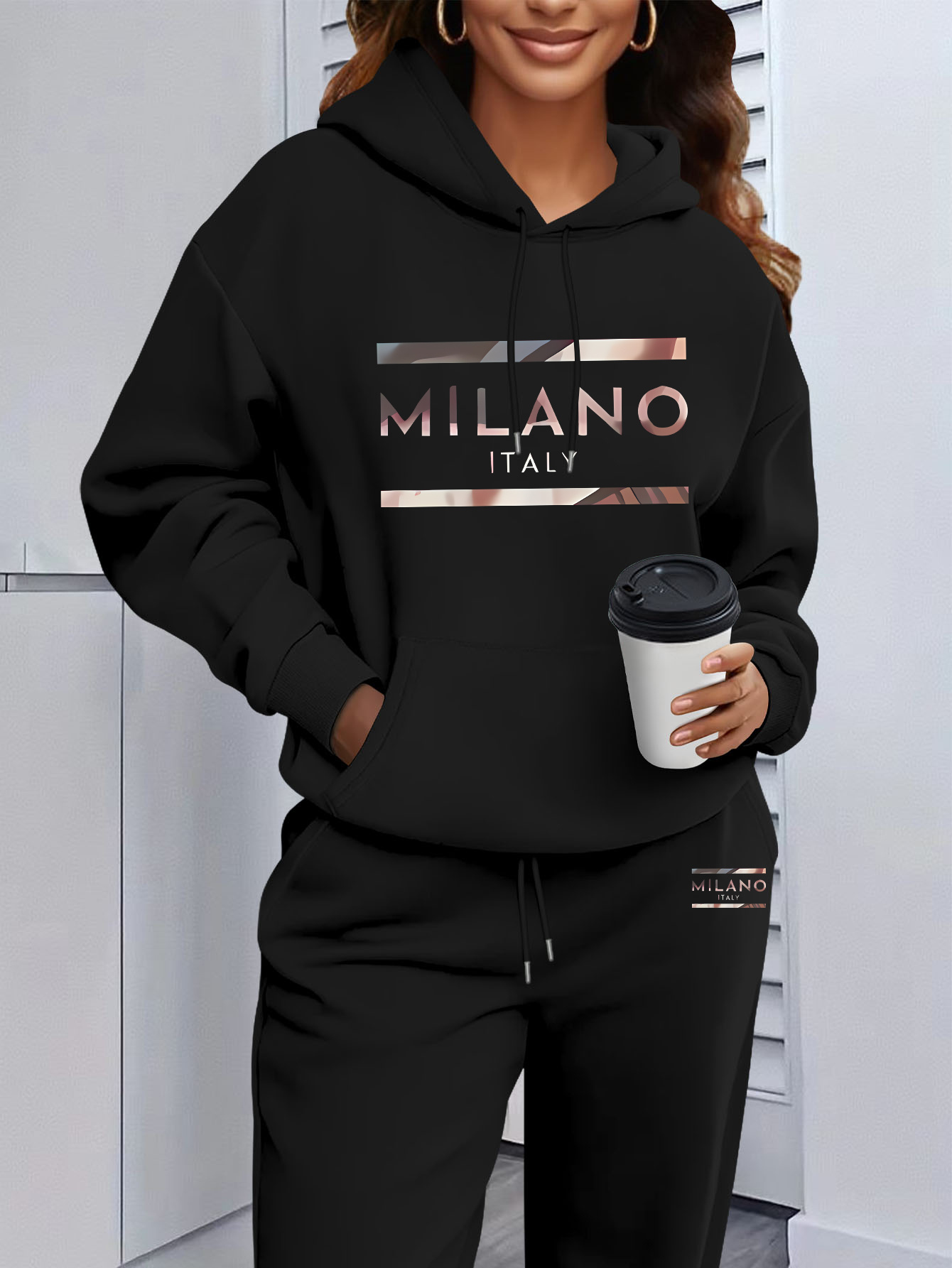 Setelan Hoodie Sweatshirt Wani - Womens Suit ulasan dan harga