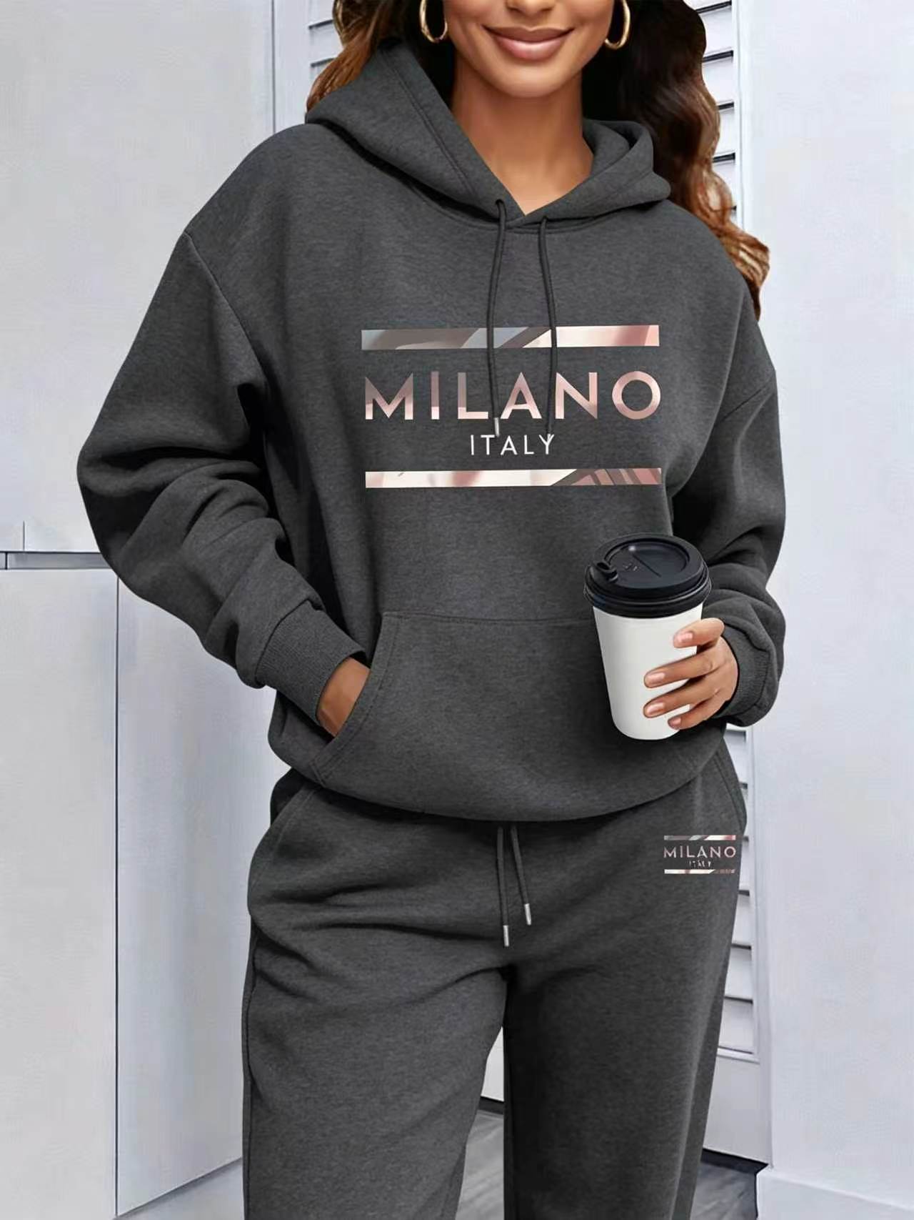 Setelan Hoodie Sweatshirt Wani - Womens Suit ulasan dan harga