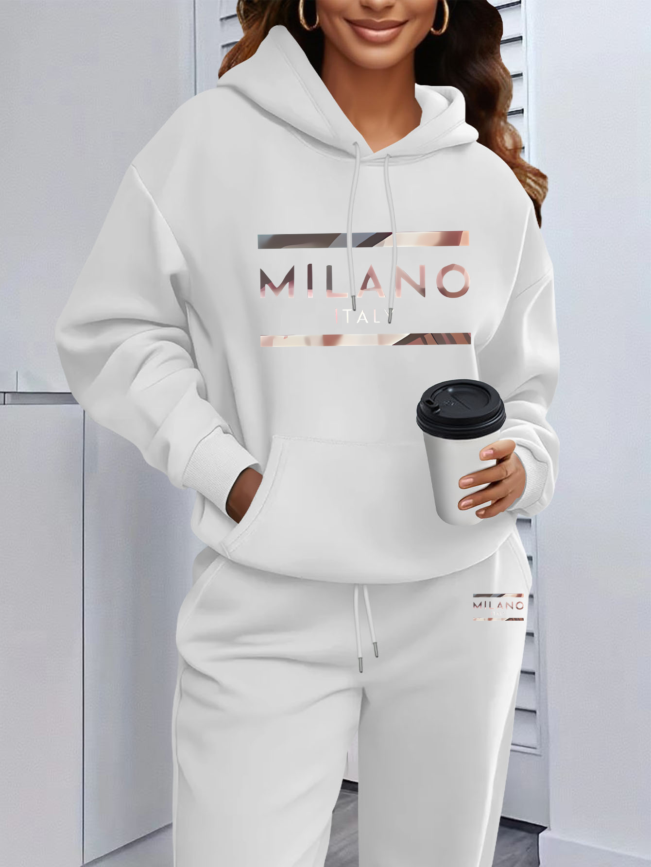 Setelan Hoodie Sweatshirt Wani - Womens Suit ulasan dan harga