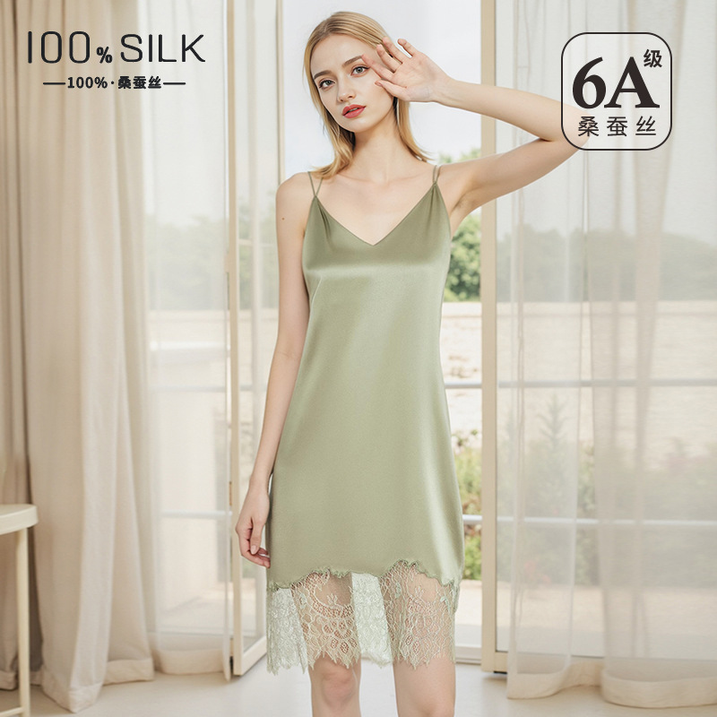 Gaun tidur sutra mulberry 19 M - Lace Dress ulasan dan harga