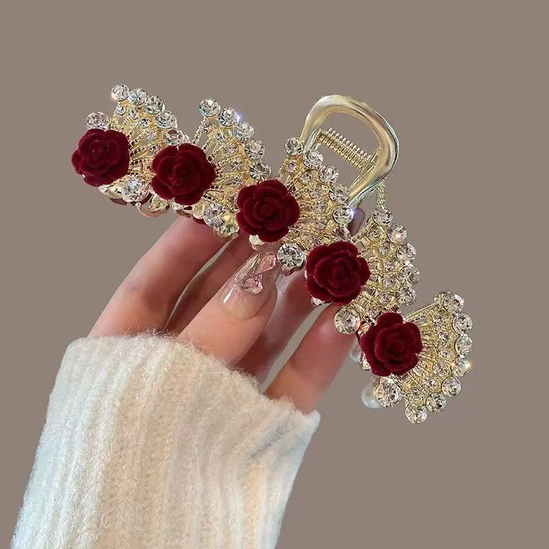 Jepit Rambut Vintage Merah Ber - Women'S Red Formal Wear ulasan dan harga