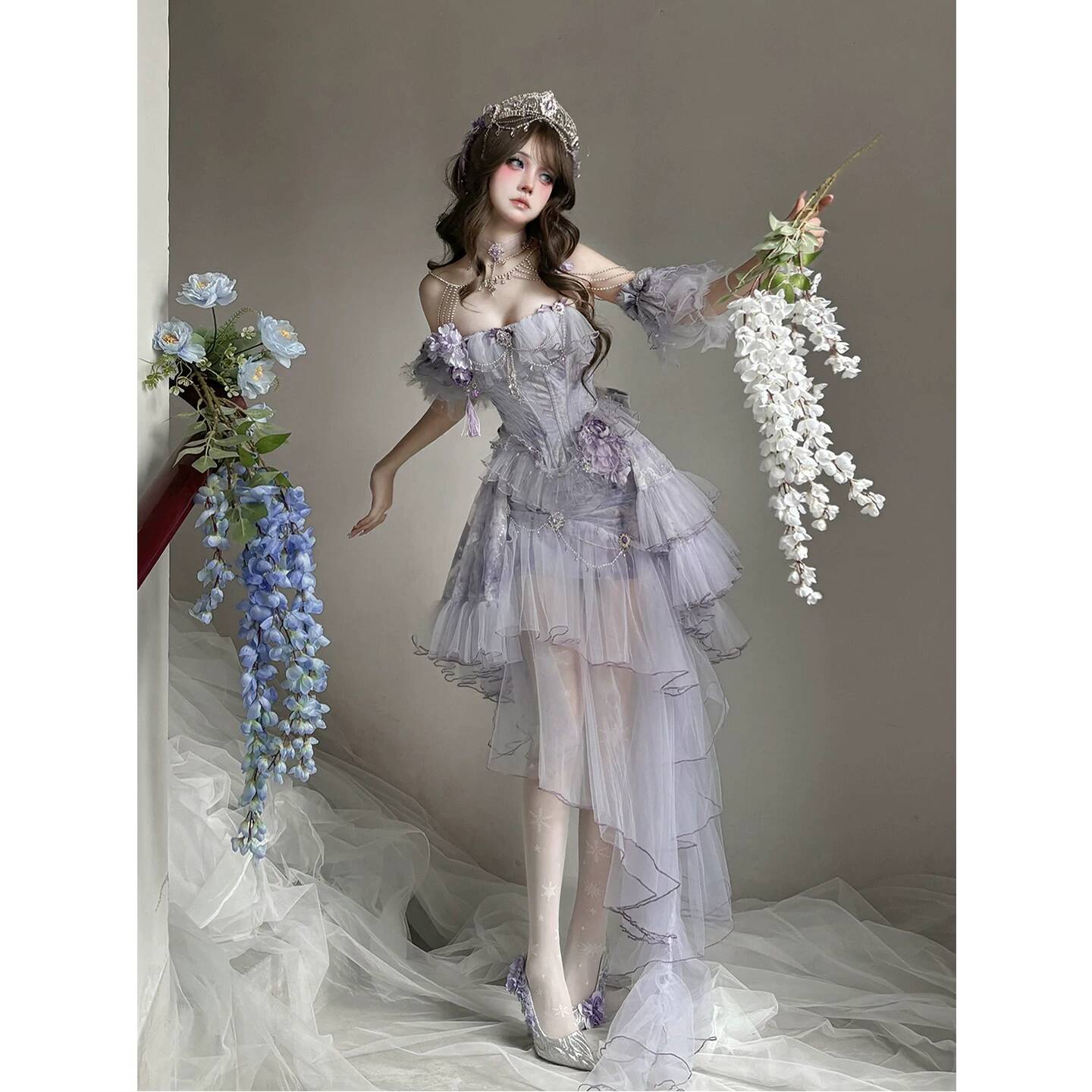 Gaun Lolita Violet Poetry Fog  - Formal Dress ulasan dan harga